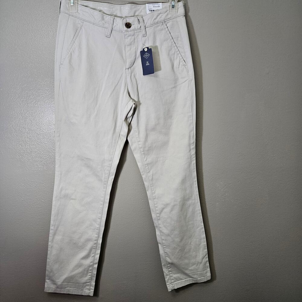 St. John's Bay Secretly Slender Girlfriend Chino Pants Tan 4 NWT Preppy Normcore